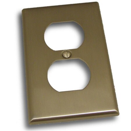 Residential Essentials Single Receptacle Switch Plate- Satin Nickel 10814SN